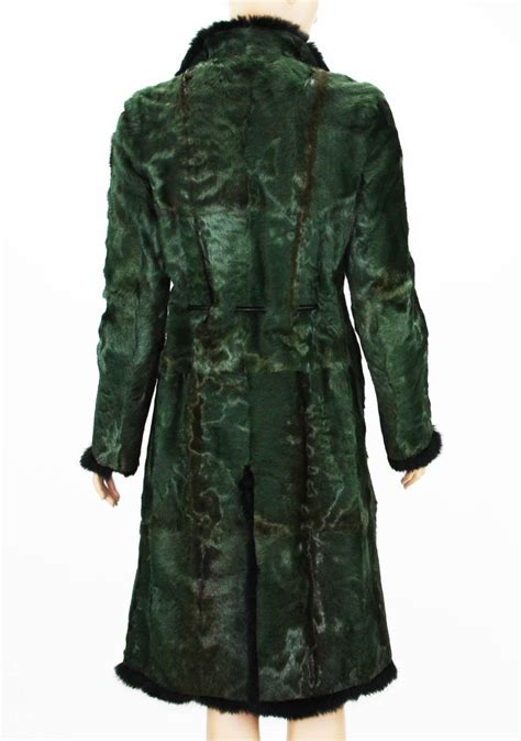 gucci green fur|gucci coat women's.